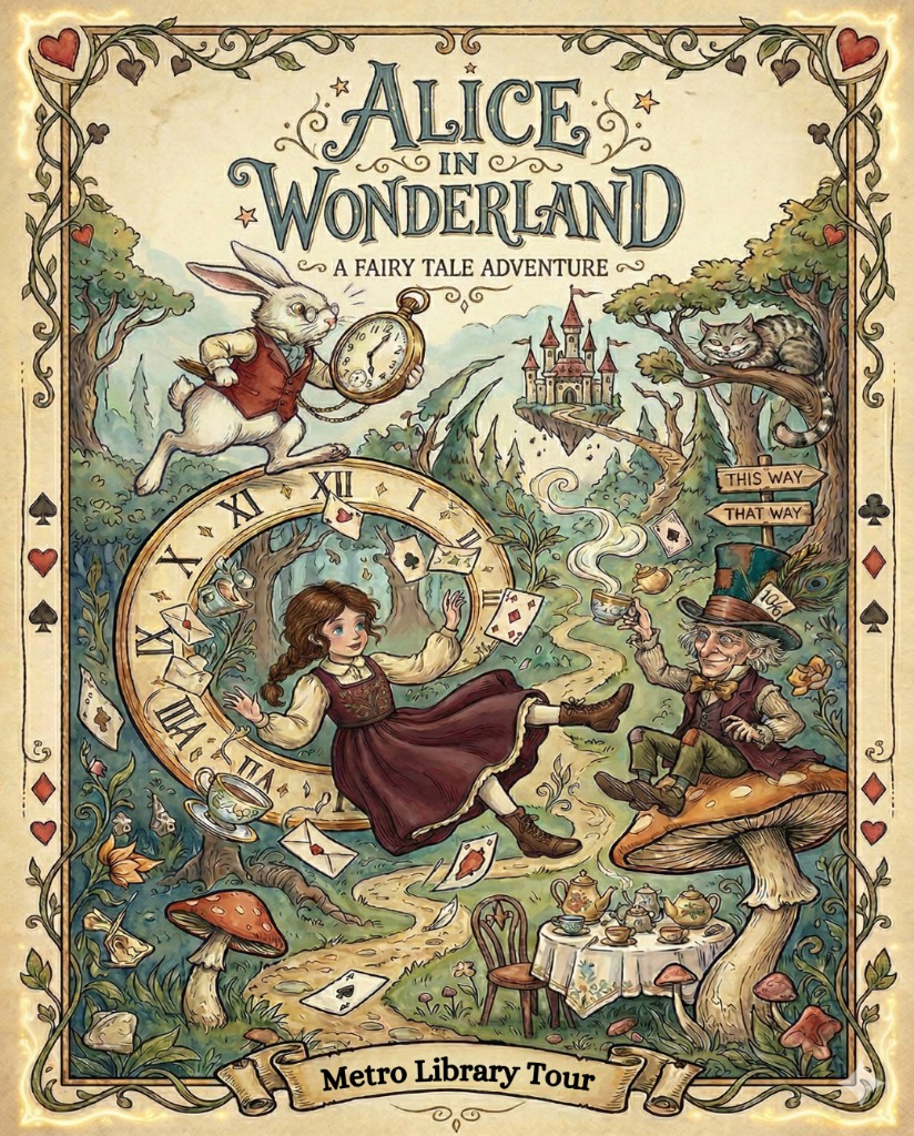 Alice in Wonderland: Metro Library Tour — official show art