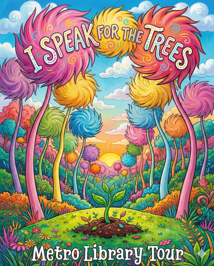I Speak for the Trees: Inspired by The Lorax — July Metro Library Tour — official show art